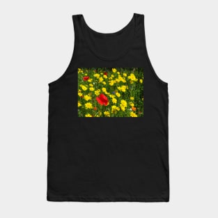 Poppy and Corn Marigolds Tank Top